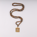 ⁦سبحة تايجر آي طبيعي مع هيماتيت ذهبي – فاخرة ومميزة⁩ - الصورة ⁦2⁩